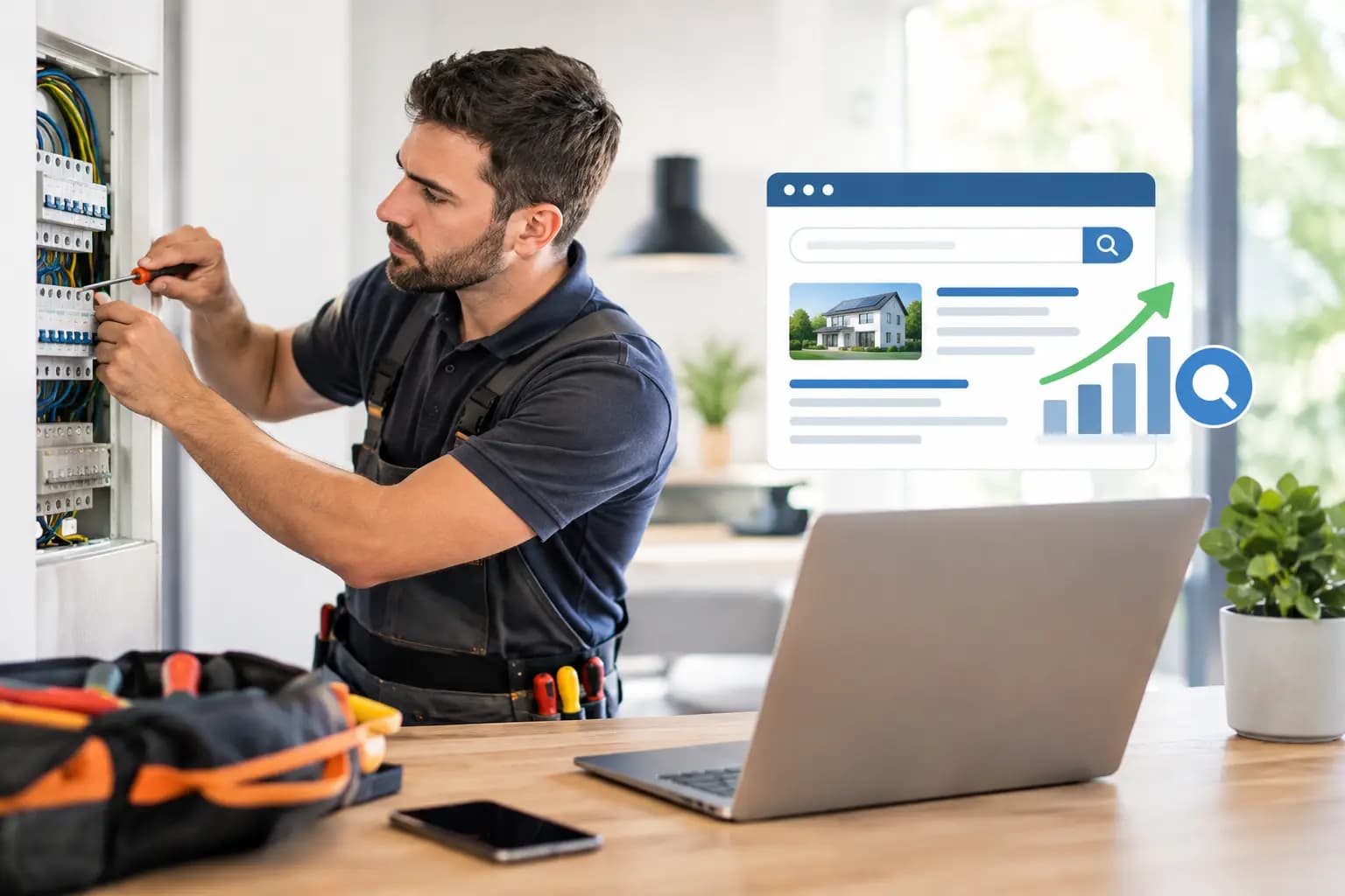 Elektriker Website SEO Beispiel aus der Praxis